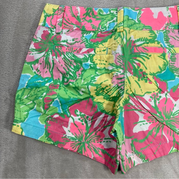 Lilly Pulitzer The Callahan Short Floral Green Pink Women's Sz 00 - Picture 6 of 14